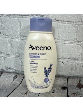 Stress Relief Body Wash Lavender 12 Oz  by Aveeno Purple Top